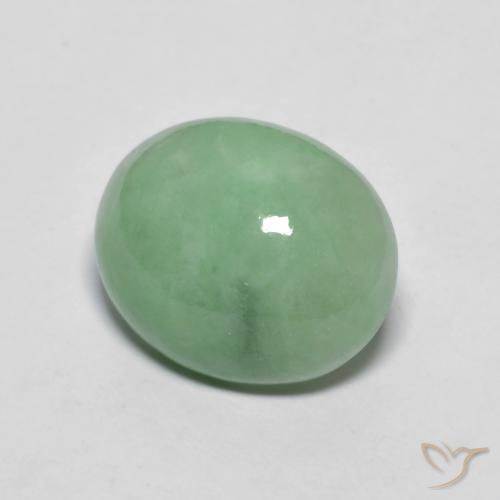 4.71克拉天然翡翠，椭圆形，不透明