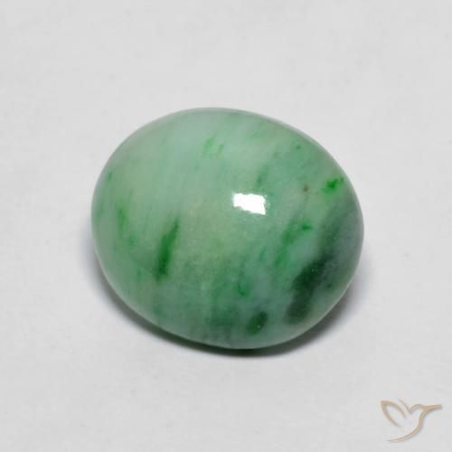 4.12克拉天然翡翠，椭圆形，不透明