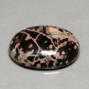 9.81克拉天然多色碧玉，椭圆形切割，18×13.1毫米，不透明