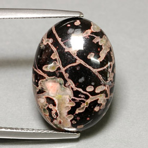 9.81克拉天然多色碧玉，椭圆形切割，18×13.1毫米，不透明