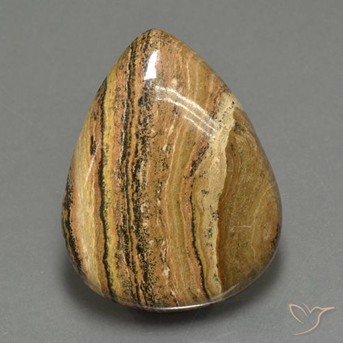 43.05ct 天然 彩色 碧玉, 梨形, 不透明