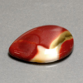 17.50克拉天然多色碧玉，梨形，25.3×18.3毫米，不透明