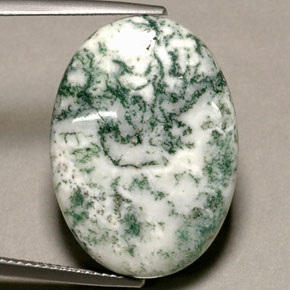 17.74克拉天然碧玉，椭圆形切割，不透明
