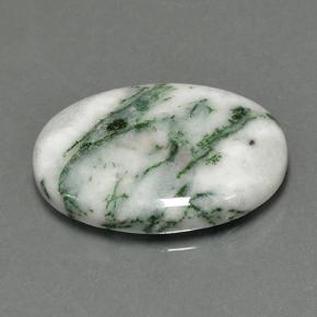17.23克拉天然碧玉，椭圆形切割，不透明