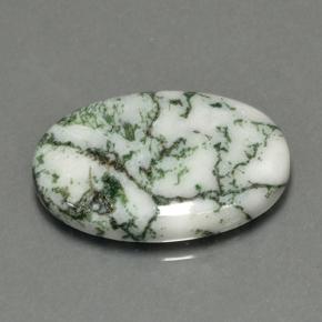 17.12克拉天然碧玉，椭圆形切割，不透明