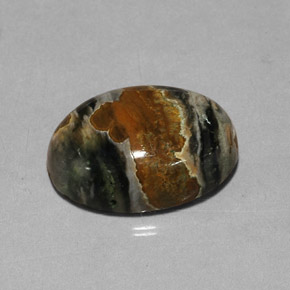 11.51克拉天然多色碧玉，椭圆形切割，18.2×13.4毫米，不透明