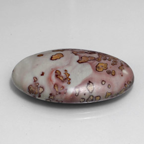 32.70克拉天然多色碧玉，椭圆形切割，32.5×22.3毫米，不透明