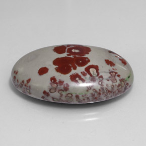 37.87克拉天然多色碧玉，椭圆形切割，31.9×21.8毫米，不透明