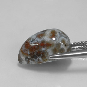 10.49克拉天然碧玉，梨形，不透明