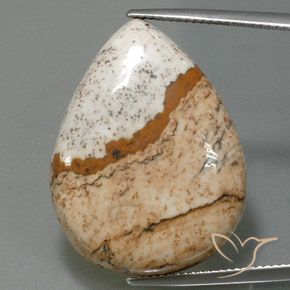 31.10ct 天然 彩色 碧玉, 梨形, 不透明