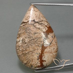 36.58ct 天然 彩色 碧玉, 梨形, 不透明
