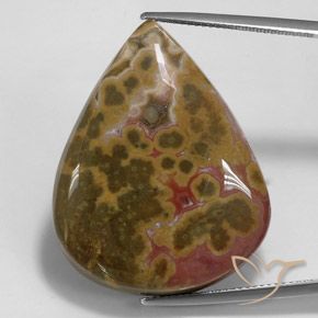 41.21ct 天然 彩色 碧玉, 梨形, 不透明