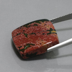 31.23克拉天然碧玉，垫形剪裁，不透明