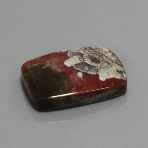 25.26克拉天然多色碧玉，垫形剪裁，25.4×18.8毫米，不透明