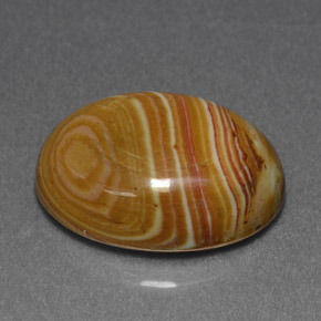 7.34克拉天然多色碧玉，椭圆形切割，16×12毫米，不透明