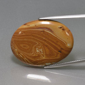 20.59克拉天然碧玉，椭圆形切割，不透明