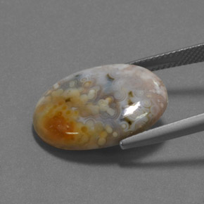 12.16克拉天然碧玉，椭圆形切割，不透明