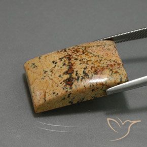 25.27克拉天然碧玉，狭长方形，不透明