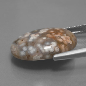 12.17克拉天然碧玉，椭圆形切割，不透明