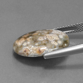 7.50克拉天然碧玉，椭圆形切割，不透明