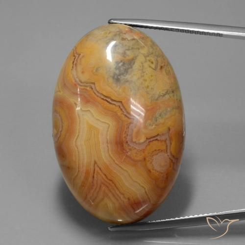 61.26ct 天然 深橙色 碧玉, 椭圆形, 不透明