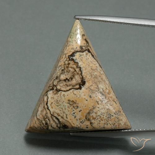 24.08ct 天然 彩色 碧玉, 胖三角形, 不透明