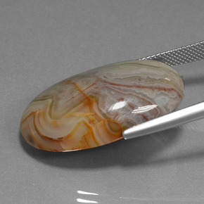 30.81克拉天然碧玉，椭圆形切割，不透明