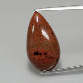9.11克拉天然多色碧玉，梨形，22.8×12.8毫米，不透明