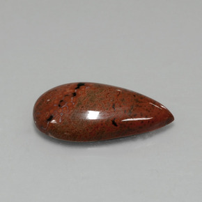 9.11克拉天然多色碧玉，梨形，22.8×12.8毫米，不透明