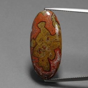 14.86克拉天然碧玉，椭圆形切割，不透明