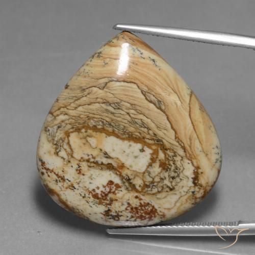 39.82ct 天然 彩色 碧玉, 梨形, 不透明