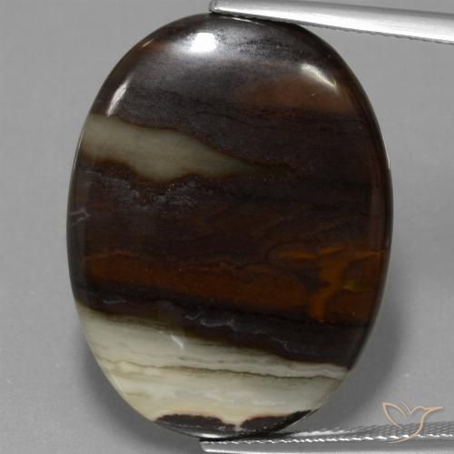 29.70ct 天然 彩色 碧玉, 椭圆形, 不透明