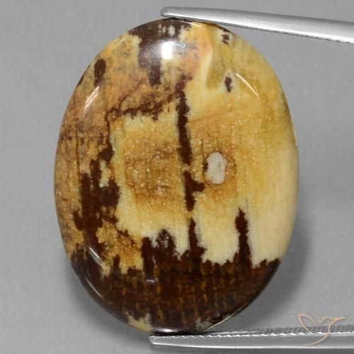 28.65ct 天然 彩色 碧玉, 椭圆形, 不透明
