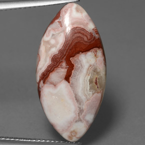 10.95克拉天然多色碧玉，马眼形，25.4×12.8毫米，不透明