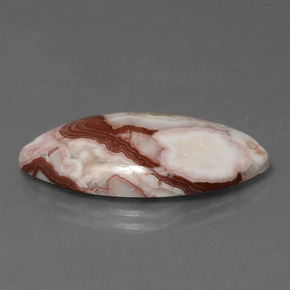 10.95克拉天然多色碧玉，马眼形，25.4×12.8毫米，不透明