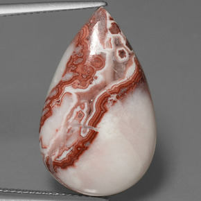 15.54克拉天然碧玉，梨形，不透明