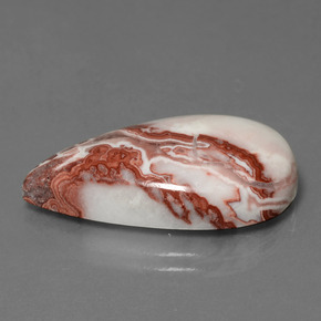 15.54克拉天然碧玉，梨形，不透明