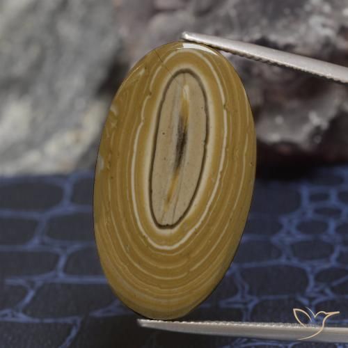 25.41ct 天然 彩色 碧玉, 椭圆形, 不透明