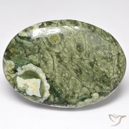 33.87ct 天然 彩色 碧玉, 椭圆形, 不透明