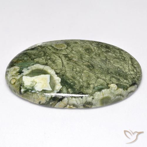 33.87克拉天然碧玉，椭圆形，不透明
