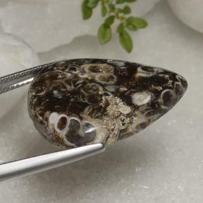 22.56克拉天然碧玉，梨形，不透明