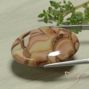 25.36克拉天然碧玉，椭圆形，不透明