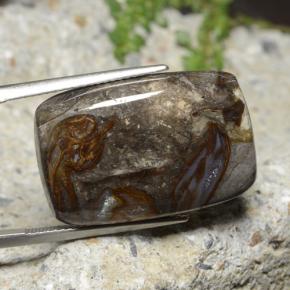 25.44克拉天然碧玉，垫形剪裁，不透明