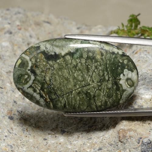 29.99ct 天然 彩色 碧玉, 椭圆形, 不透明, Photo A
