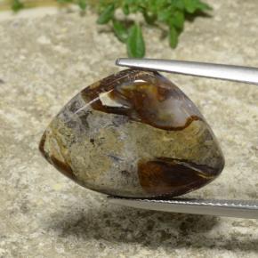 9.97克拉天然碧玉，胖三角形，不透明