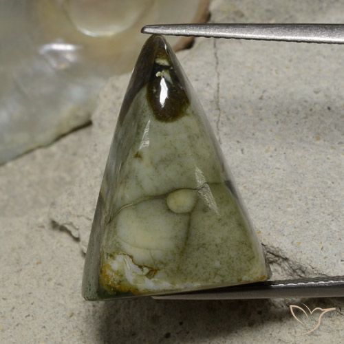 17.87ct 天然 彩色 碧玉, 胖三角形, 不透明