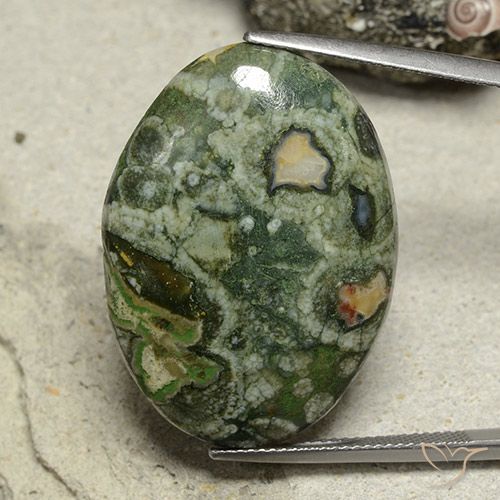 24.10ct 天然 彩色 碧玉, 椭圆形, 不透明