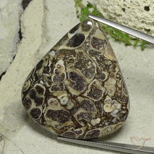 46.19ct 天然 彩色 碧玉, 梨形, 不透明