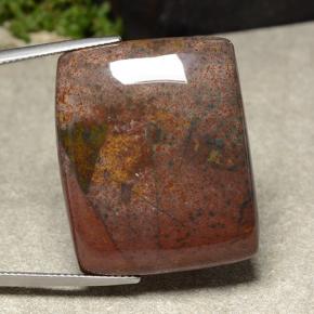 47.50克拉天然多色碧玉，长方形切工，29.9×24.4毫米，不透明