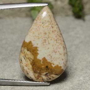 10.92克拉天然碧玉，梨形，不透明